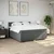 Vidaxl Box spring postelja z vzmetnico temno siva 180x200 cm blago