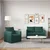 Set sofe 2 pcs Tamnozelena 136 x 82 x 85 cm Tkanina