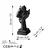 Atelier Del Sofa Dekorativna figura Yak-030-B, 16x33x14 cm