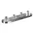 Autronic Svečnik UM1033 SIL Metal candle holder - for 4 conical candles, oval, silver