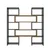 Hanah Home Polica 163x150x22cm Crno-Hrast
