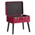 TABURE 50/46/35 cm crna, bordo