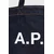 Torba A.P.C. tote axel mornarsko modra barva, CODDP-M61444