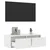 TV ormarić s LED svjetlima bijeli 75x35,5x25 cm