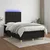 Vidaxl Box spring postelja z vzmetnico LED črna 120x190 cm blago