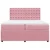 Vidaxl Box spring postelja z vzmetnico roza 200x200 cm žamet