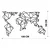 Wallity Zidna dekoracija World Map, 100x59 cm, 1.2mm, Crna