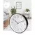 Nedis CLWA4226BK - Zidni sat sa termometrom i higrometrom, prečnika 30,5 cm, 1xAA, crne boje