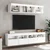 Zidni TV ormarić s LED svjetlima bijeli 80x30x40 cm