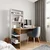 HANAH HOME Radni sto sa policom za knjige Aden Oak White
