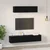Set TV komoda Zidne 4 pcs Crni hrast Konstruirano drvo