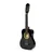 ECO TOYS Velika drvena gitara za decu, Crna
