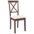 vidaXL Jedilni stoli z blazinami 2 kosa Brown Solid Wood Rubber