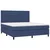 Vidaxl Box spring postelja z vzmetnico LED modra 180x200 cm blago