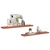 Polica na zidu 2 pcs Crvena 120 x 23,5 x 4 cm Konstruirano drvo