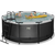 Bazén s filtráciou Black Leather pool Exit Toys okrúhly kovová konštrukcia 360*122 cm čierny od 6 rokov ET30221220