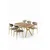 Hanah Home Trpezarijski set, 5 komada, Bež