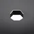 Sollux SL.1059 - Plafonsko svetlo SUNDE 2xE27/60W/230V 11,5 cm crno