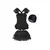 Aimer Set Jednodelni kupaći kostim za devojčice i kapa, Crni