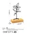 Atelier Del Sofa Dekorativna figura Sapling, 28x8x17 cm, Crna