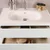 HANAH HOME Kupatilski ormarić sa umivaonikom i ogledalom (2 komada) Simple 60 White