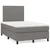 vidaXL Box spring postelja z vzmetnico LED temno siva 120x190 cm blago