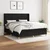 Vidaxl Box spring postelja z vzmetnico črna 180x200 cm blago