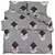 Set posteljine za poplun sivi 225x220 cm pamučni