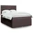 Vidaxl Box spring postelja z vzmetnico temno rjav 140x190 cm blago