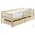 Otroška postelja Edi - 90x200 cm - bor