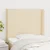 Vidaxl Vzglavje z ušesi krem 103x16x118/128 cm blago