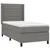 Vidaxl Box spring postelja z vzmetnico temno siva 80x200 cm blago