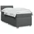 Vidaxl Box spring postelja z vzmetnico temno siva 80x200 cm blago