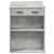 Radni stol s ladicom i policom beton sivi 102x62x77,5 cm