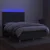 Vidaxl Box spring postelja z vzmetnico LED temno siva 140x200 cm blago