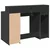 Radni stol s LED svjetlima crni 120x55x91 cm konstruirano drvo