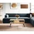 Hanah Home Klub sto Bukle 90x40x50cm Bež-Crni