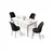 Hanah Home Trpezarijski set, 5 komada, Crni