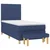 shumee Box spring postelja z vzmetnico modra 100x200 cm blago