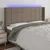 Vidaxl LED posteljno vzglavje taupe 163x16x118/128 cm blago