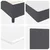 Vidaxl LED Box Spring Postelja Temno siva in bela 120 x 190 cm