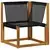Set vanjskih sofa s jastukom 7 pcs Prirodna i crna