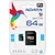 Micro SD Card 64GB AData + SD adapter AUSDX64GUICL10A1-RA1/ class 10