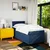vidaXL Box spring postelja z vzmetnico modra 90x200 cm blago