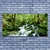 tulup.si Slika na steklu Forest stream river falls 140x70 cm 4 obešalnika