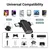 OTG adapter Techsuit SoundVoltX A17 4v1 USB-A v USB-C, Micro-USB, Lightning - črn