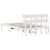 vidaXL Posteljni okvir s hrbtom Bela 135x190 cm Trden borov les