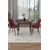 Hanah Home trpezarijski set Tor, sto i 2 stolice, ploča u dekoru drveta Baroque, bordo tkanina Babyface