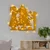 Wallxpert XMASGOLD 016 Zidna dekoracija, 39x64cm, Zlatne boje