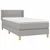 Vidaxl Box spring postelja z vzmetnico svetlo siv 100x200 cm blago